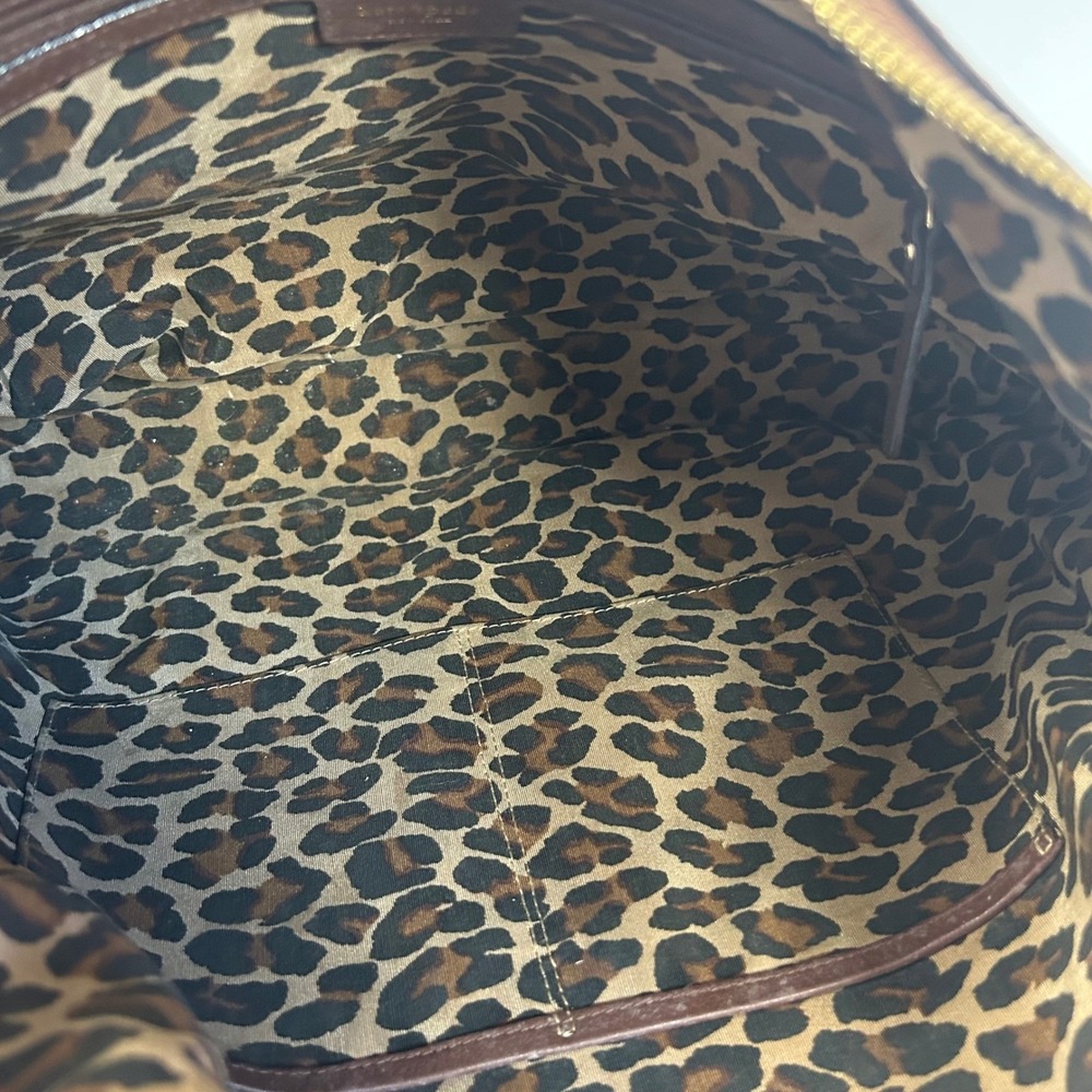 Kate Spade New‎ York Leather Hobo Shoulder Bag Purse Brown Gold Tone Hardware - Picture 6 of 16